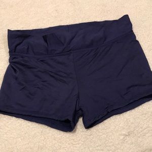 Navy blue swim shorts